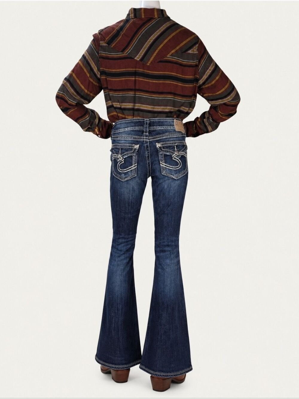 Silver Jeans Suki Surplus Bootcut Jeans W28 Y2K Western Dark Wash